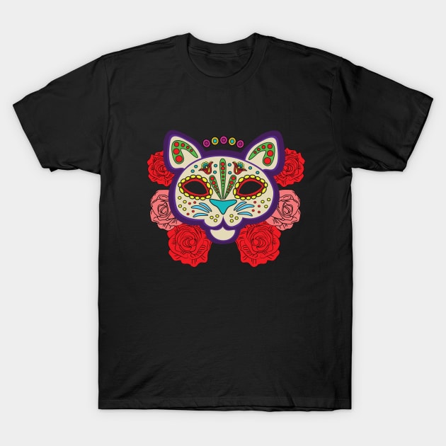 Cat Mask And Flower T-Shirt by ThyShirtProject - Affiliate